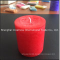 Selected Material 100% Paraffin Charming Color Pillar Candle Dark Red Wholesale Supplier